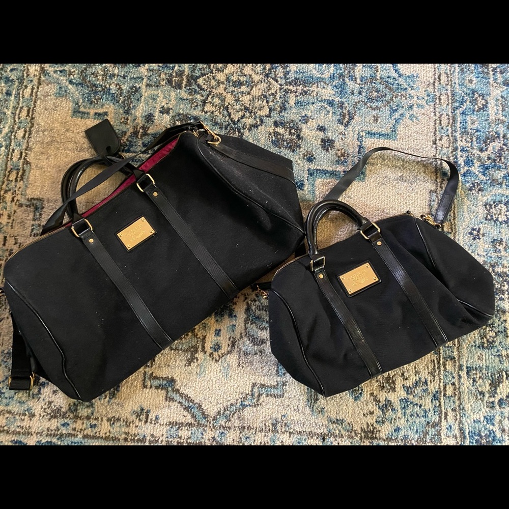 VICTORIA SECRET 2 PIECE BAGGAGE SET BLACK